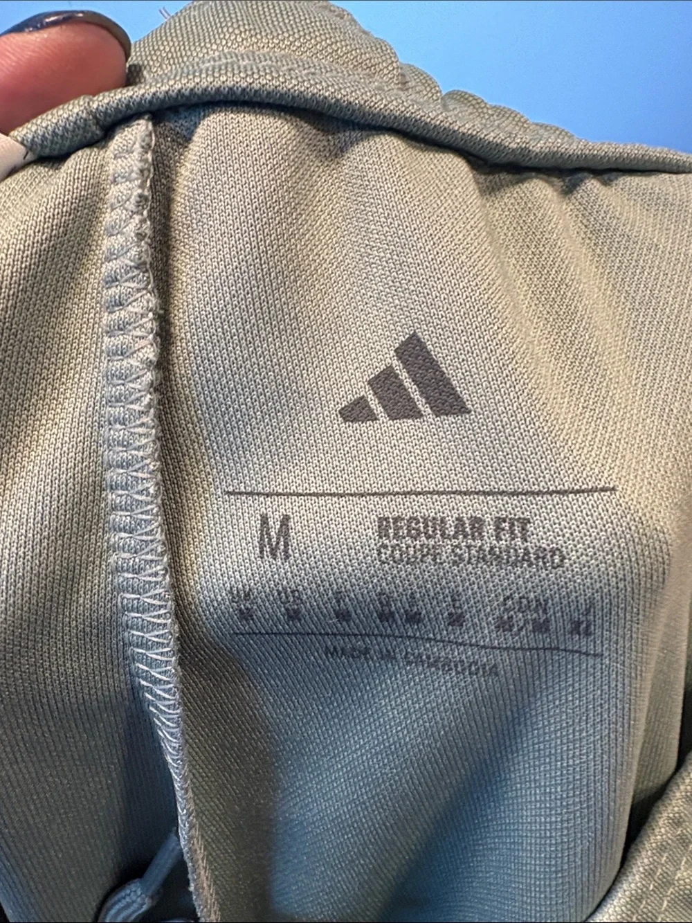 adidas Light Sage Green Joggers with White Side Stripes